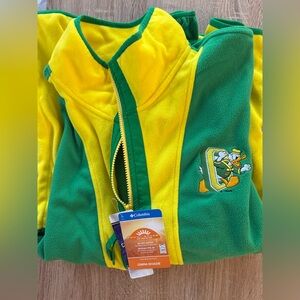 Columbia Green and Yellow Fleece Jacket